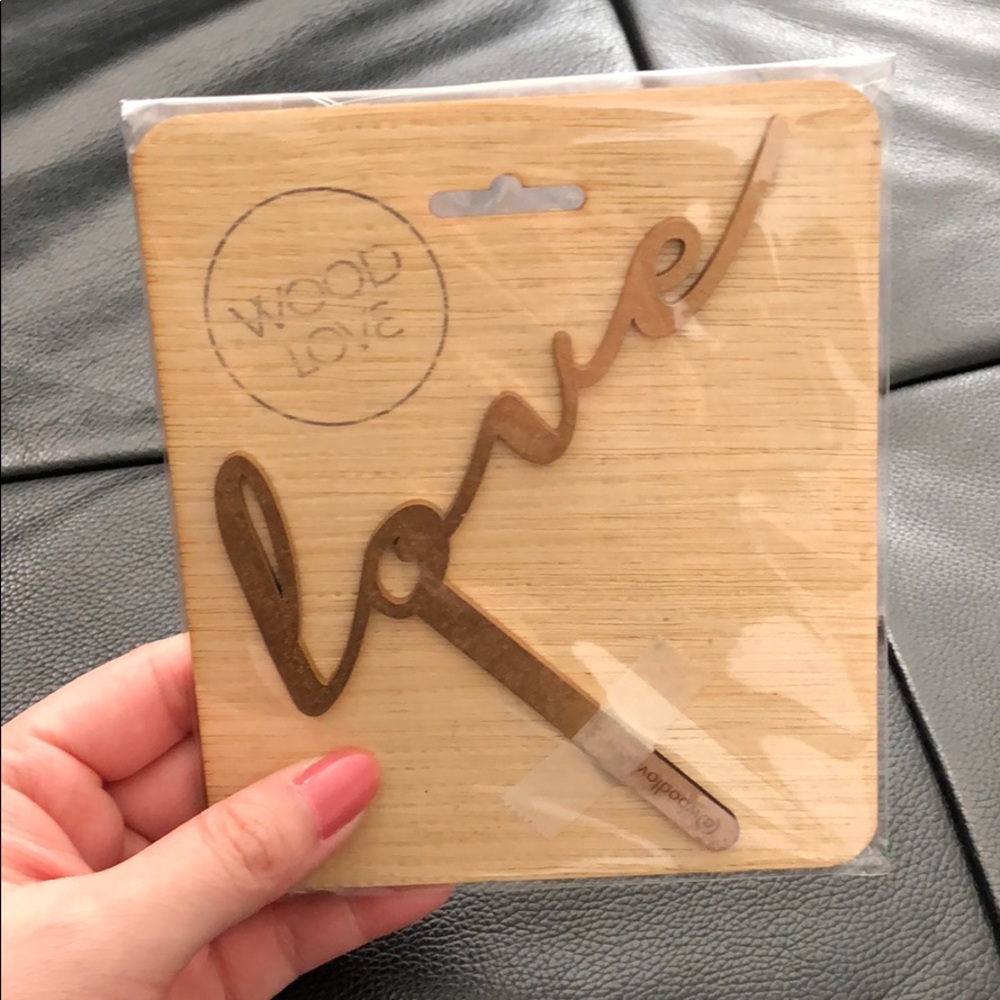 Wooden Cake Topper (Love)